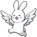 完成を喜ぶはねつーるのうさぎ